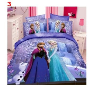 Disney frozen bedding set duvet cover bed sheet pillow cases twin single size pink - Lusy Store