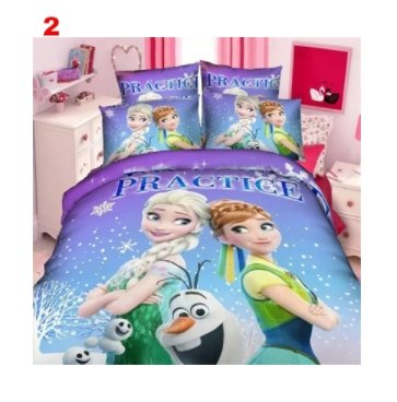 Disney frozen bedding set duvet cover bed sheet pillow cases twin single size pink - Lusy Store
