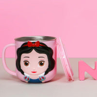 Disney Mugs Home Anti-Fall Kindergarten Stainless Steel Mouth Cup Toddler Baby With Lid 260ml Pink