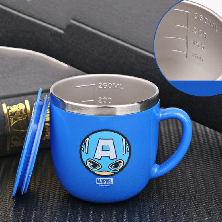 Disney Mugs Home Anti-Fall Kindergarten Stainless Steel Mouth Cup Toddler Baby With Lid M012 - Lusy Store