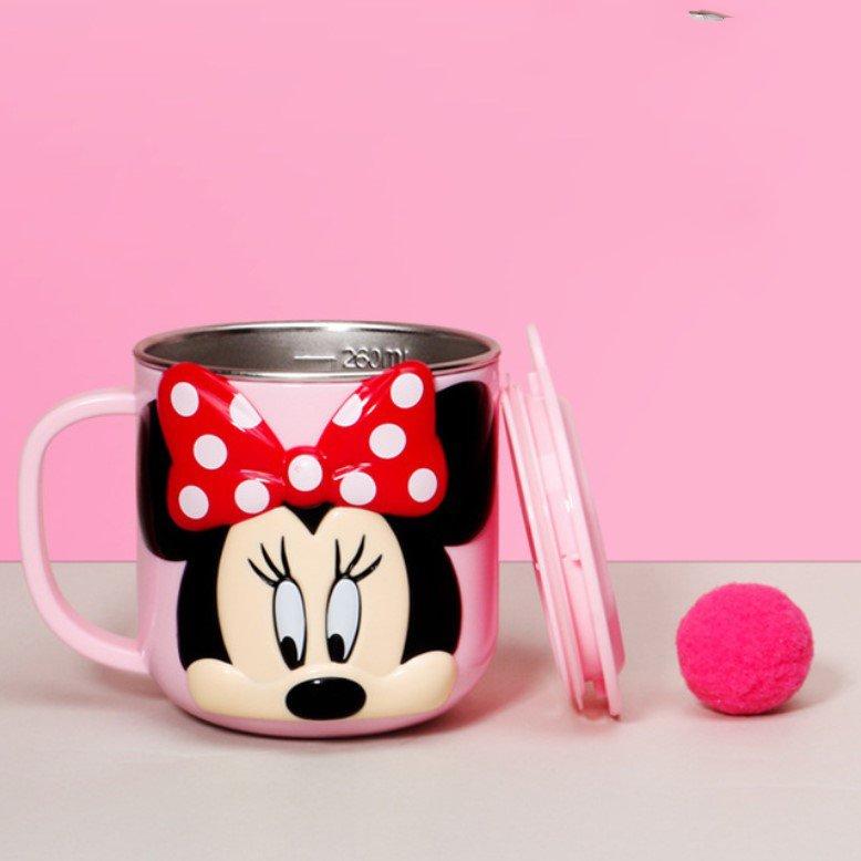 Disney Mugs Home Anti-Fall Kindergarten Stainless Steel Mouth Cup Toddler Baby With Lid M012 - Lusy Store