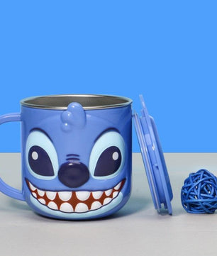 Disney Mugs Home Anti-Fall Kindergarten Stainless Steel Mouth Cup Toddler Baby With Lid M012 - Lusy Store