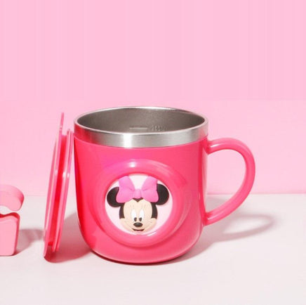 Disney Mugs Home Anti-Fall Kindergarten Stainless Steel Mouth Cup Toddler Baby With Lid M013 260ml Pink