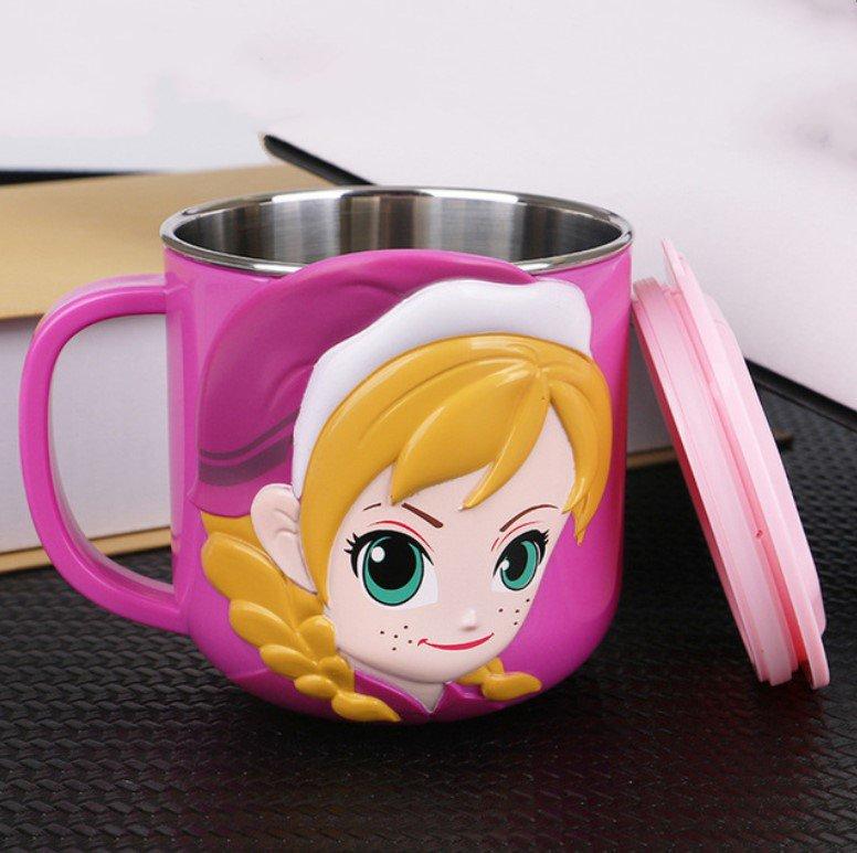 Disney Mugs Home Anti-Fall Kindergarten Stainless Steel Mouth Cup Toddler Baby With Lid M014 - Lusy Store