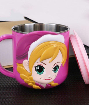 Disney Mugs Home Anti-Fall Kindergarten Stainless Steel Mouth Cup Toddler Baby With Lid M014 - Lusy Store