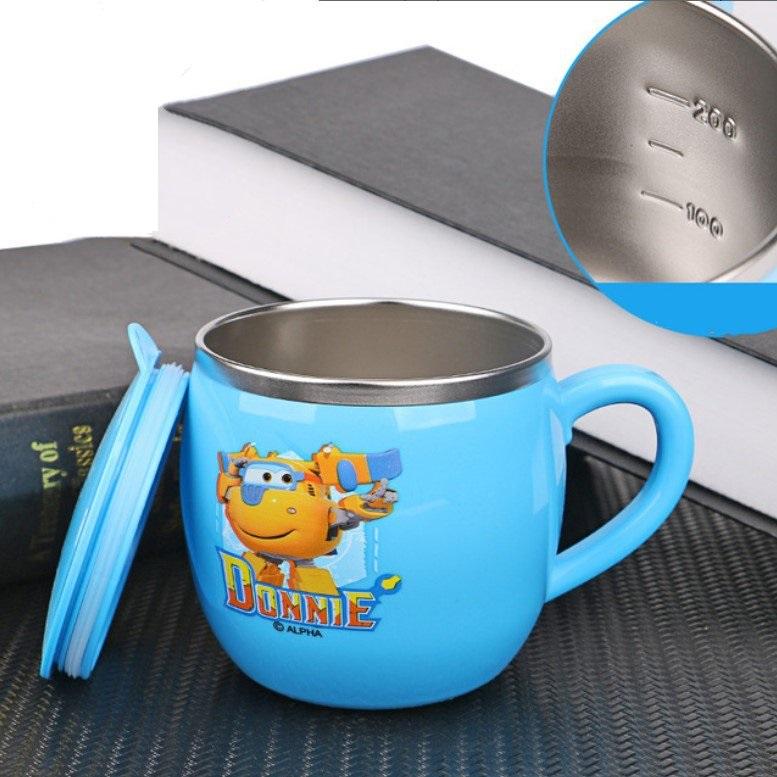 Disney Mugs Home Anti-Fall Kindergarten Stainless Steel Mouth Cup Toddler Baby With Lid M014 - Lusy Store