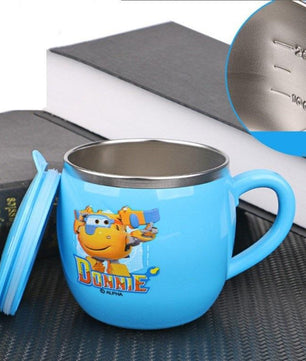 Disney Mugs Home Anti-Fall Kindergarten Stainless Steel Mouth Cup Toddler Baby With Lid M014 - Lusy Store