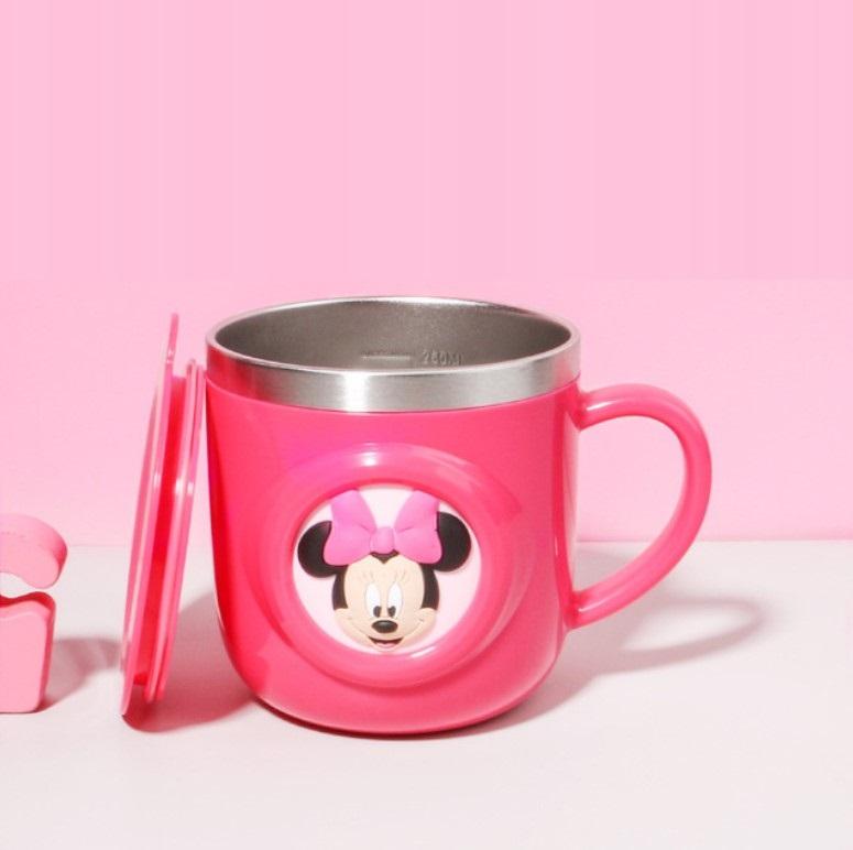 Disney Mugs Home Anti-Fall Kindergarten Stainless Steel Mouth Cup Toddler Baby With Lid M014 - Lusy Store