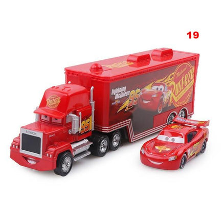 Disney Pixar Cars Toys Lightning McQueen Jackson Storm Mack Uncle Truck 1:55 Diecast - Lusy Store