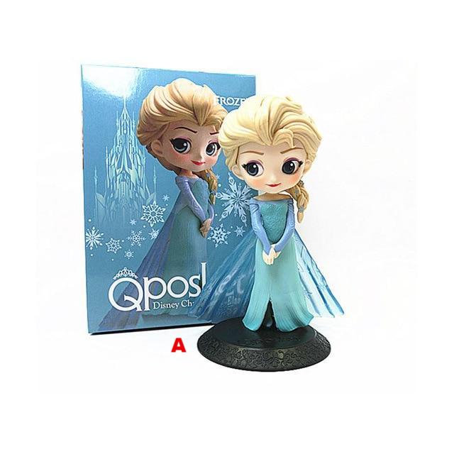 Disney Princess Figures Frozen Elsa Anna Rapunzel Belle Cinderella Alice Snow White Ariel Action Figures PVC Model Collection - Lusy Store