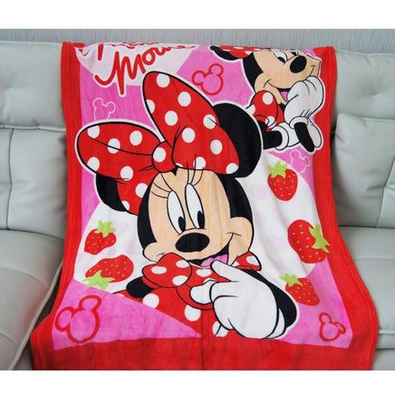 Disney Red Minnie Mouse Super Soft Warm Blanket Throw for Kids 100x140cm