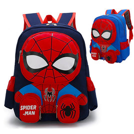 Disney Spiderman Backpacks For School Super Heroes Kindergarten Backpack B378 Navy Blue