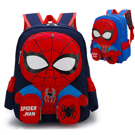 Disney Spiderman Backpacks For School Super Heroes Kindergarten Backpack B378 Navy Blue