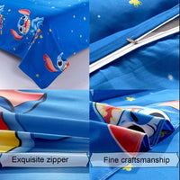 Disney Stitch Boys Bedding Sets Duvet Cover Blue Bed Linen Kids Bedding Sets Twin/Queen Size - Lusy Store