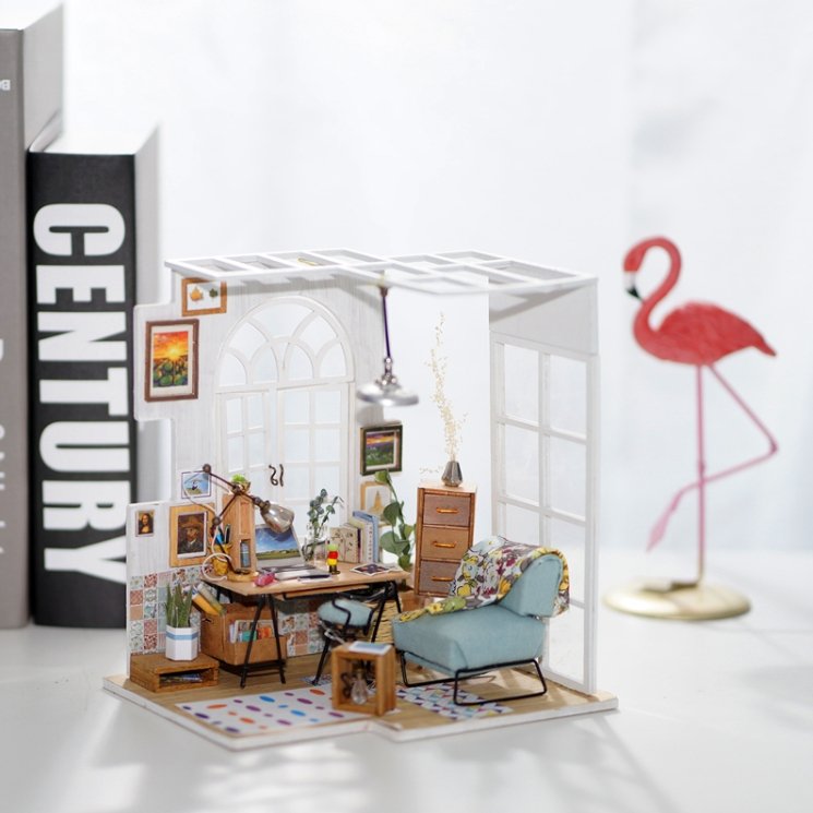 DIY Soho Time with Furnitures Children Adult Miniature Wooden Doll House - Lusy Store