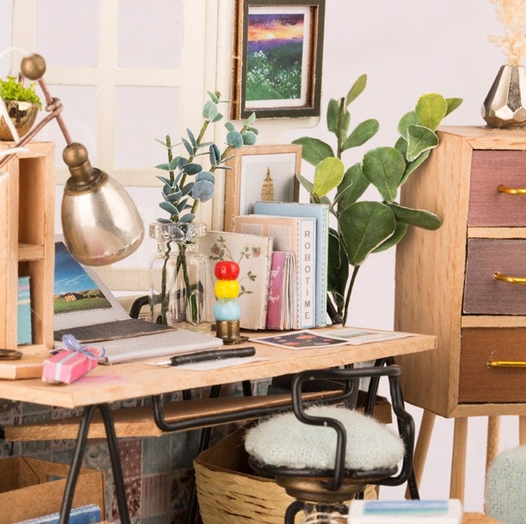 DIY Soho Time with Furnitures Children Adult Miniature Wooden Doll House - Lusy Store