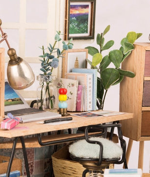DIY Soho Time with Furnitures Children Adult Miniature Wooden Doll House - Lusy Store