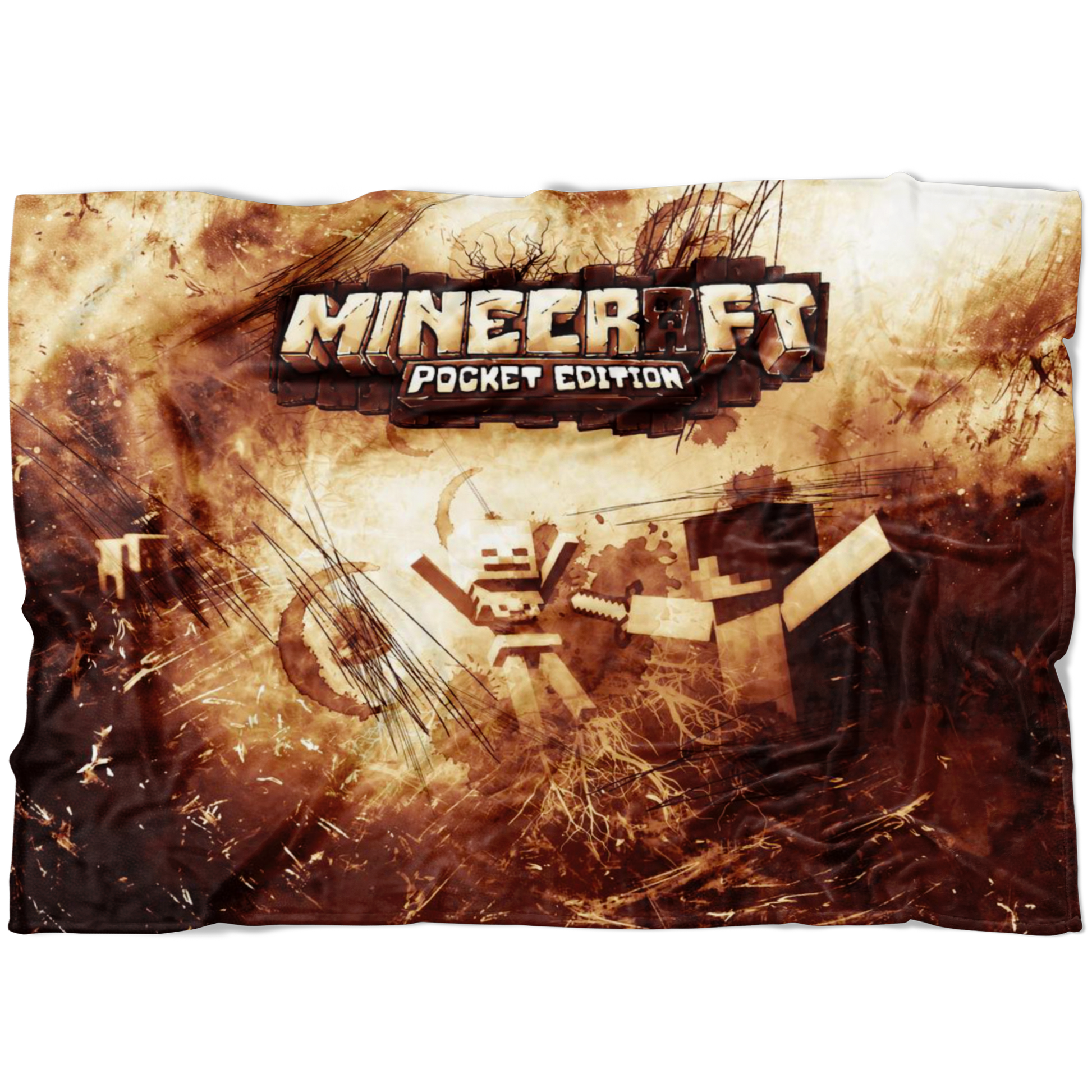 Minecraft Fleece Blanket Grunge Black Blanket Warm And Super Comfortable Best Gift For Kids - Lusy Store