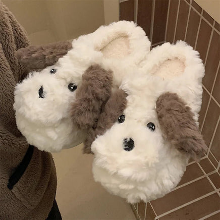 Dog Slippers Girls Indoor Home Warm Cotton Cartoon Soft Plush Indoor Home Couple Slippers