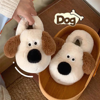 Dog Slippers Womens Cotton Warm Plush Slippers Home Casual Comfort Soft Sole Anti Slip