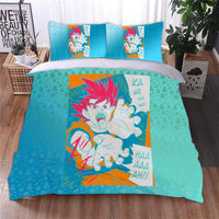 Dragon Ball Z Bedding Goku Duvet Cover Black Blue Orange Quilted Pillowcase Bedspread - Lusy Store LLC