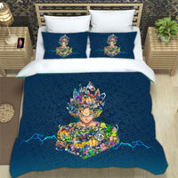 Dragon Ball Z Bedding Goku Duvet Cover Black Blue Purple Quilted Pillowcase Bedspread - Lusy Store LLC