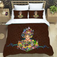 Dragon Ball Z Bedding Goku Duvet Cover Black Blue Purple Quilted Pillowcase Bedspread - Lusy Store LLC