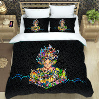 Dragon Ball Z Bedding Goku Duvet Cover Black Blue Purple Quilted Pillowcase Bedspread - Lusy Store LLC