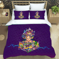 Dragon Ball Z Bedding Goku Duvet Cover Black Blue Purple Quilted Pillowcase Bedspread - Lusy Store LLC