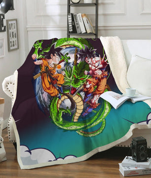 Dragon Ball Z Blanket Sherpa Blanket Bedspreads - Lusy Store LLC