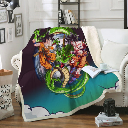 Dragon Ball Z Blanket Sherpa Blanket Bedspreads - Lusy Store LLC