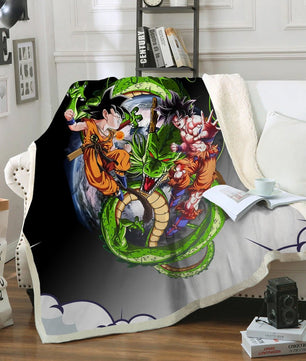 Dragon Ball Z Blanket Sherpa Blanket Bedspreads - Lusy Store LLC