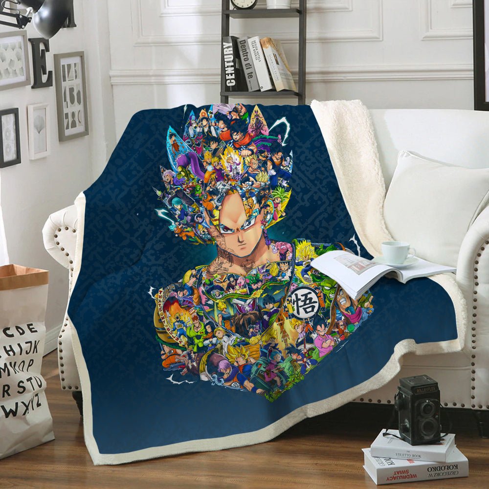 Dragon Ball Z Blanket Sherpa Blanket Bedspreads - Lusy Store LLC