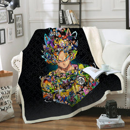 Dragon Ball Z Blanket Sherpa Blanket Bedspreads - Lusy Store LLC