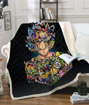 Dragon Ball Z Blanket Sherpa Blanket Bedspreads - Lusy Store LLC