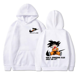 Dragon Ball Z Casual Pullover Hoodie Cute Funny Sport Street Tops Unisex S369 White