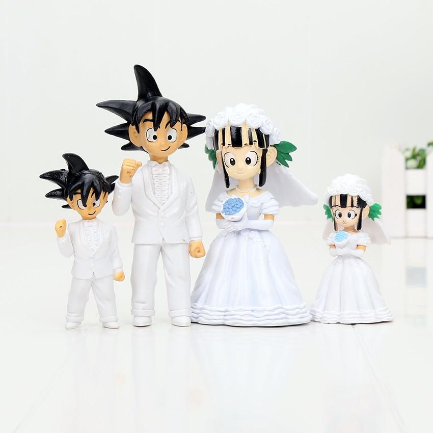 Dragon Ball Z Figure Dragon Ball Goku ChiChi Wedding PVC Figure Toys - Lusy Store