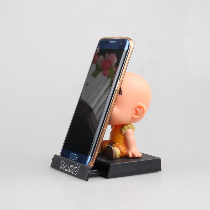 Dragon Ball Z Goku Krillin Car Decoration Shaking Head Doll Phone Bracket Doll Toy 12cm - Lusy Store