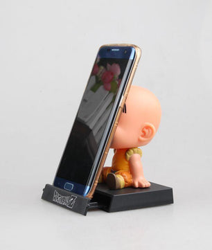 Dragon Ball Z Goku Krillin Car Decoration Shaking Head Doll Phone Bracket Doll Toy 12cm - Lusy Store