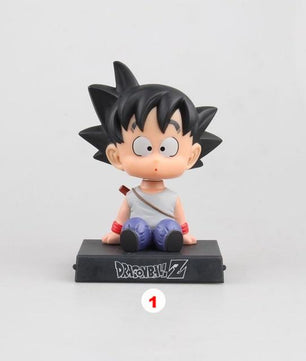 Dragon Ball Z Goku Krillin Car Decoration Shaking Head Doll Phone Bracket Doll Toy 12cm - Lusy Store