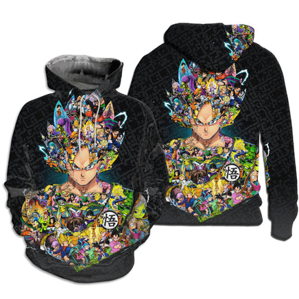 Dragon Ball Z Hoodie Goku Sweatshirt Jacket dbz Hoodie - Lusy Store LLC
