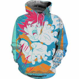 Dragon Ball Z Hoodie Sweatshirt Jacket dbz Goku Hoodie HP40 Blue