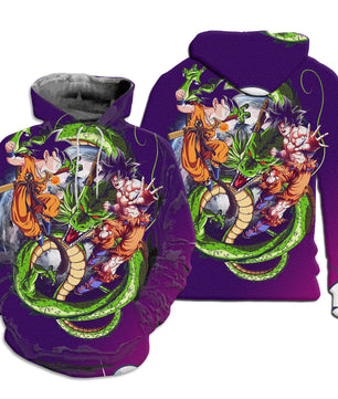 Dragon Ball Z Hoodie Sweatshirt Jacket dbz Goku Hoodie HP41 - Lusy Store LLC