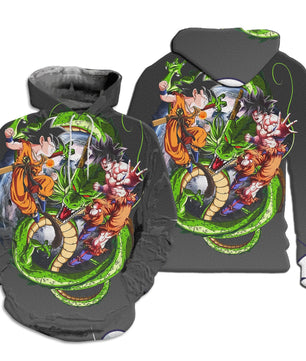Dragon Ball Z Hoodie Sweatshirt Jacket dbz Goku Hoodie HP41 - Lusy Store LLC