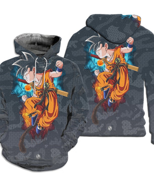 Dragon Ball Z Hoodie Sweatshirt Jacket dbz Goku Hoodie HP42 - Lusy Store LLC