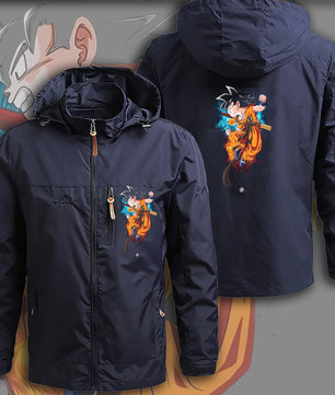 Dragon Ball Z Jacket Goku Field Jacket Waterproof Windbreaker Outerwear - Lusy Store LLC