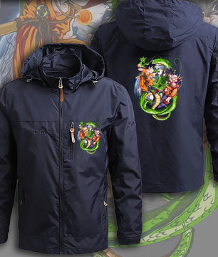 Dragon Ball Z Jacket Goku Field Jacket Waterproof Windbreaker Outerwear - Lusy Store LLC