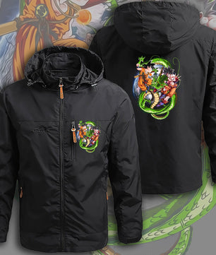 Dragon Ball Z Jacket Goku Field Jacket Waterproof Windbreaker Outerwear - Lusy Store LLC