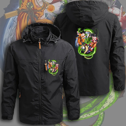 Dragon Ball Z Jacket Goku Field Jacket Waterproof Windbreaker Outerwear - Lusy Store LLC