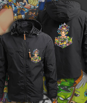 Dragon Ball Z Jacket Goku Field Jacket Waterproof Windbreaker Outerwear - Lusy Store LLC